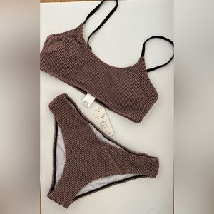 Cupshe Women’s Bikini Set Ribbed Mineral Wash Brand New with Tags